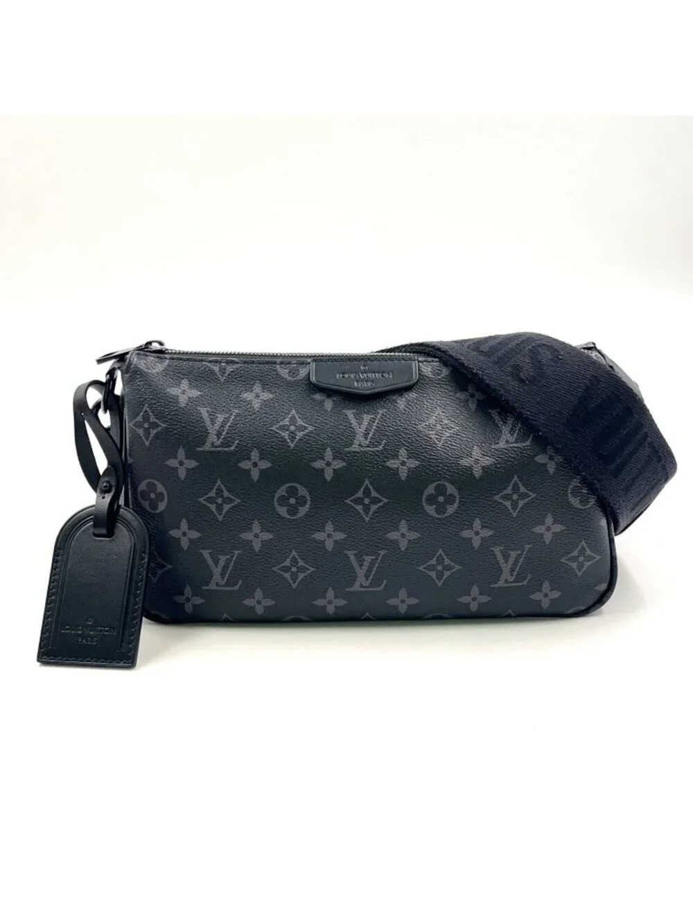Louis Vuitton Pochette Soir XL Canvas Black Shoulder Bag